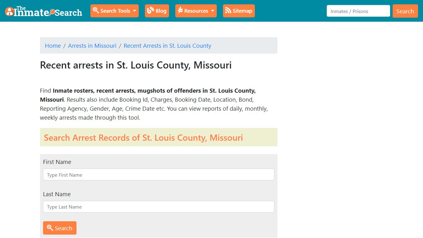 Recent arrests in St. Louis County, Missouri | Mugshots, Rosters ...